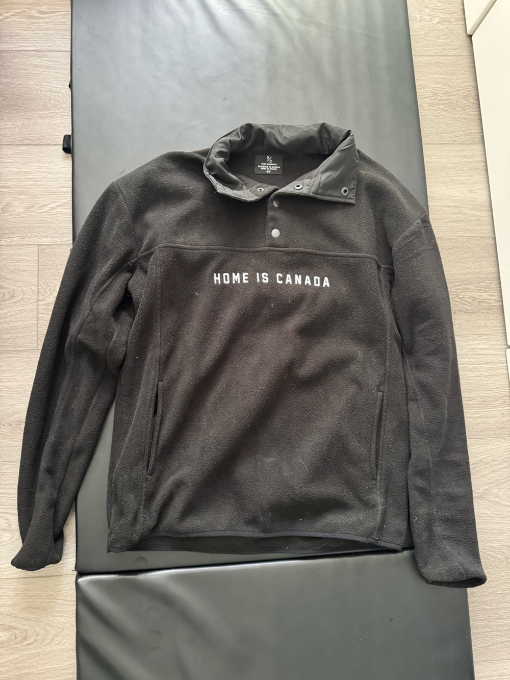 Peace Collective Men's Black 'Home Is Canada' Half-Zip Fleece Pullover